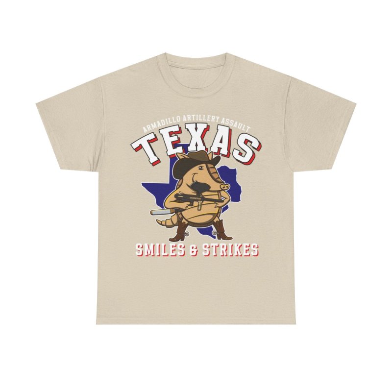 Texas Armadillo Paintball Squad T-Shirt | Funny Texas Paintball Tee | Armadillo Artillery Assault Graphic Shirt