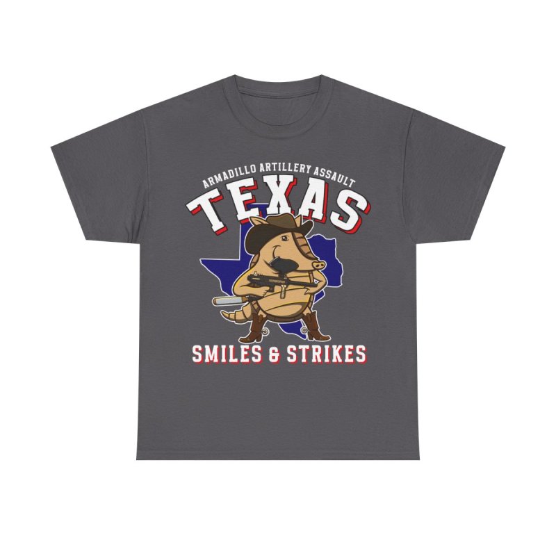 Texas Armadillo Paintball Squad T-Shirt | Funny Texas Paintball Tee | Armadillo Artillery Assault Graphic Shirt