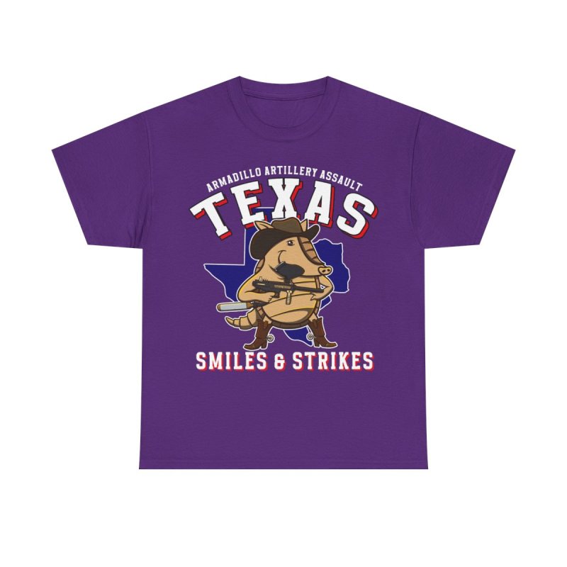 Texas Armadillo Paintball Squad T-Shirt | Funny Texas Paintball Tee | Armadillo Artillery Assault Graphic Shirt