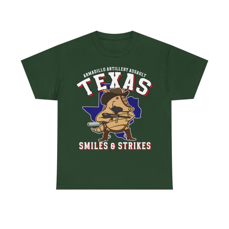 Texas Armadillo Paintball Squad T-Shirt | Funny Texas Paintball Tee | Armadillo Artillery Assault Graphic Shirt