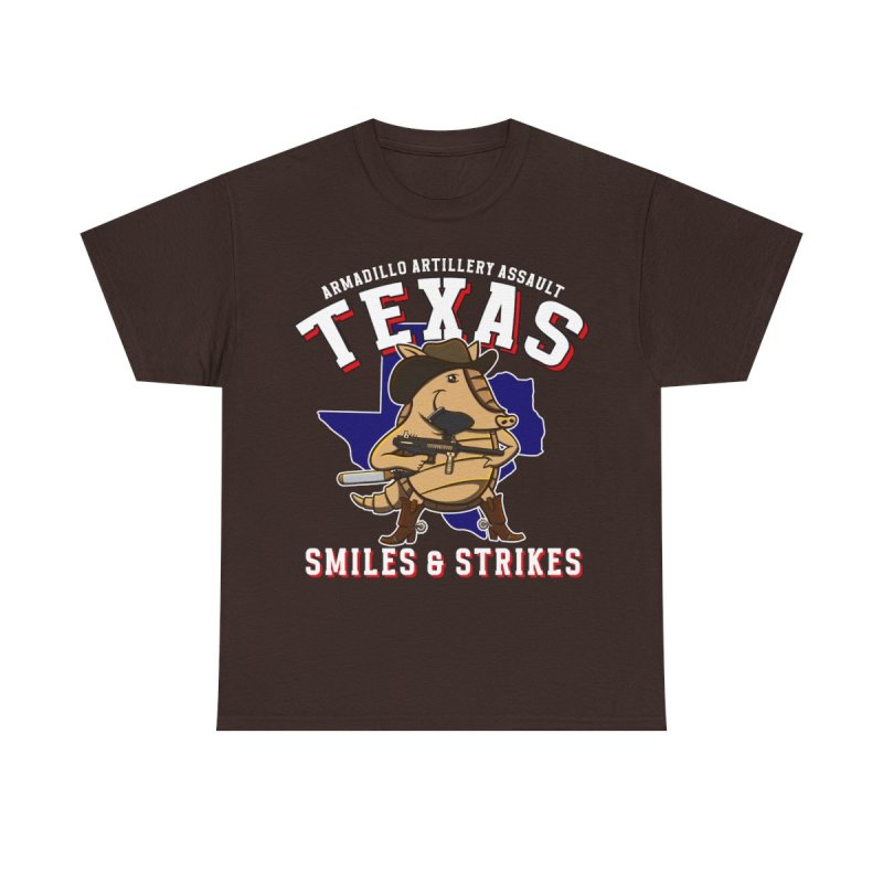Texas Armadillo Paintball Squad T-Shirt | Funny Texas Paintball Tee | Armadillo Artillery Assault Graphic Shirt