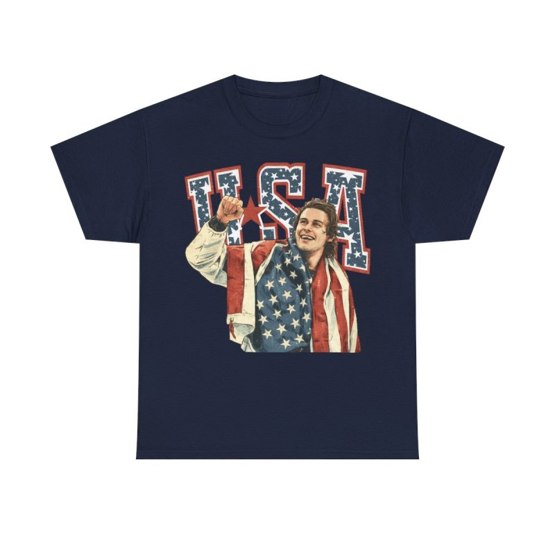Jack Hughes USA Hockey T-Shirt | Missing Tooth Celebration Graphic Tee