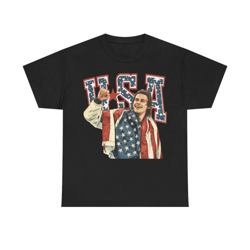 Jack Hughes USA Hockey T-Shirt | Missing Tooth Celebration Graphic Tee