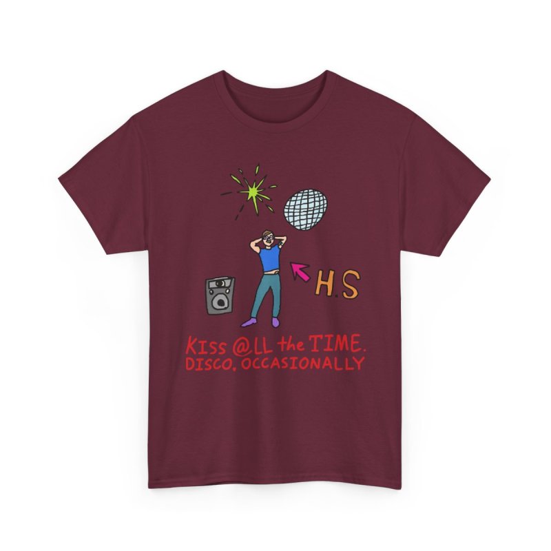Harry Styles Inspired | Kiss All The Time Disco Occasionally | Hand-Drawn H.S. Illustration Shirt