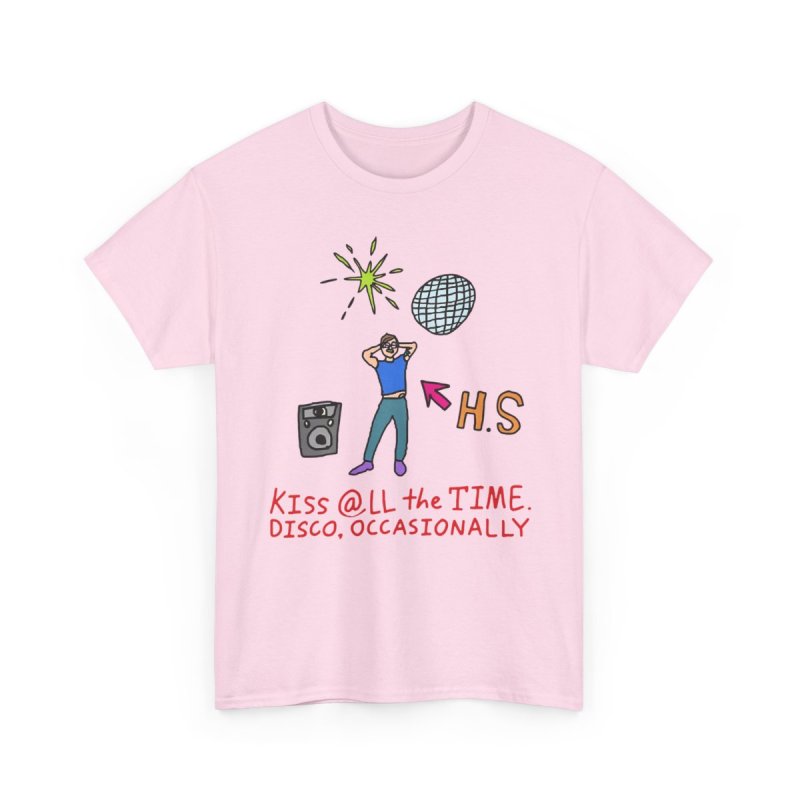 Harry Styles Inspired | Kiss All The Time Disco Occasionally | Hand-Drawn H.S. Illustration Shirt