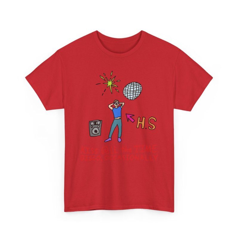 Harry Styles Inspired | Kiss All The Time Disco Occasionally | Hand-Drawn H.S. Illustration Shirt