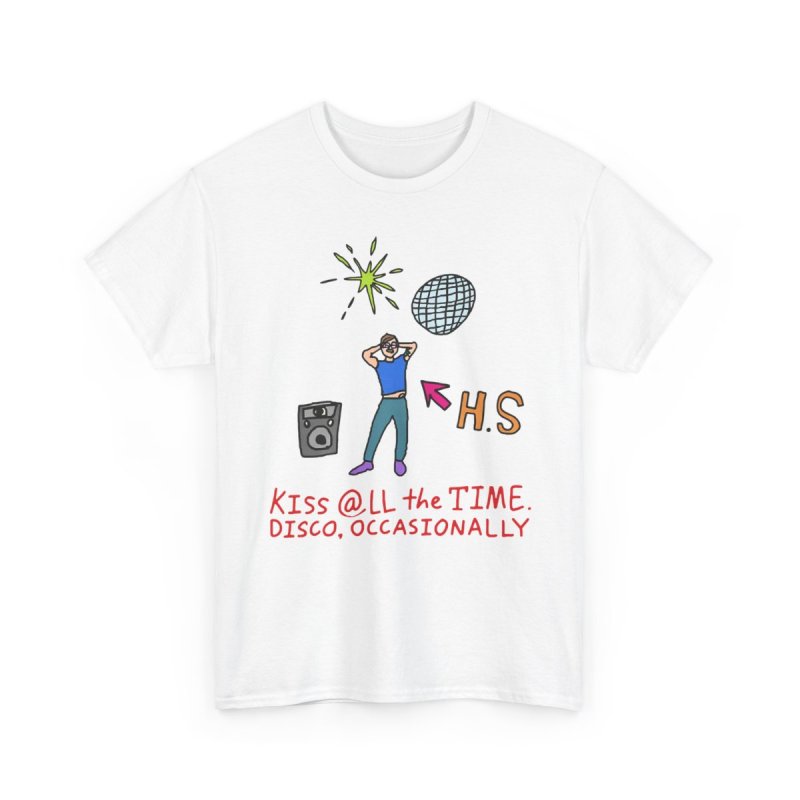 Harry Styles Inspired | Kiss All The Time Disco Occasionally | Hand-Drawn H.S. Illustration Shirt