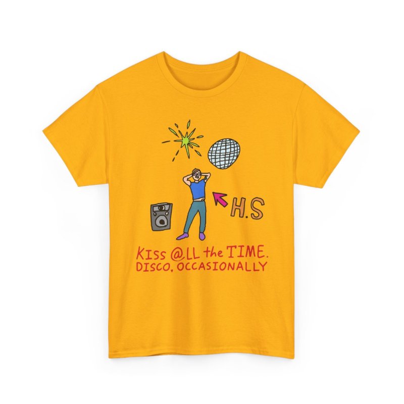 Harry Styles Inspired | Kiss All The Time Disco Occasionally | Hand-Drawn H.S. Illustration Shirt