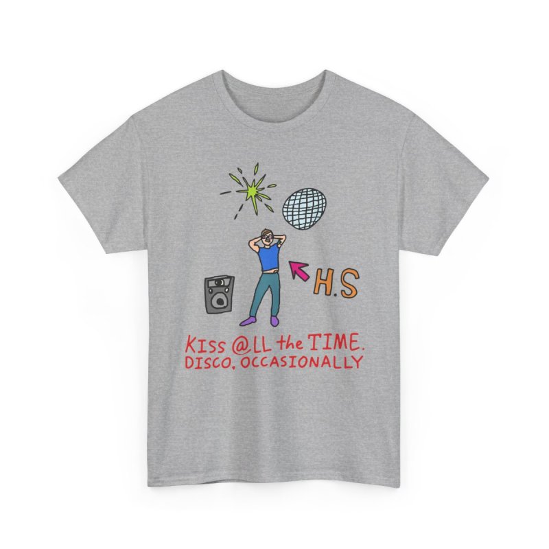 Harry Styles Inspired | Kiss All The Time Disco Occasionally | Hand-Drawn H.S. Illustration Shirt