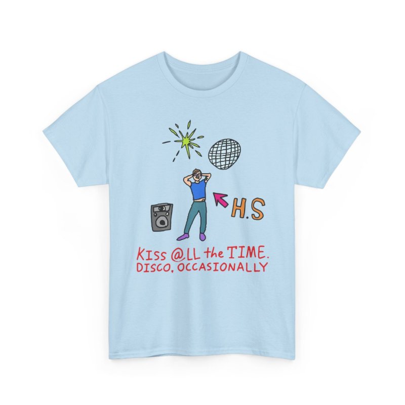 Harry Styles Inspired | Kiss All The Time Disco Occasionally | Hand-Drawn H.S. Illustration Shirt