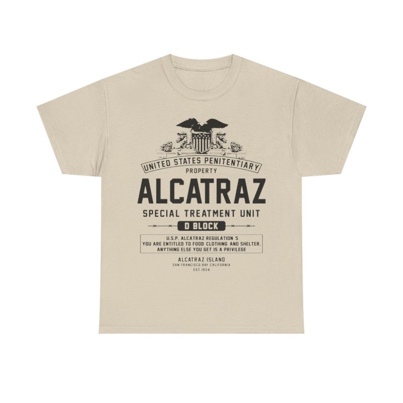 Alcatraz D-Block Special Treatment Unit T-Shirt | U.S. Penitentiary Regulation 5 Tee
