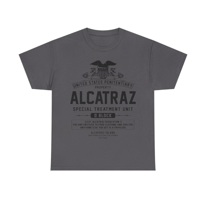 Alcatraz D-Block Special Treatment Unit T-Shirt | U.S. Penitentiary Regulation 5 Tee