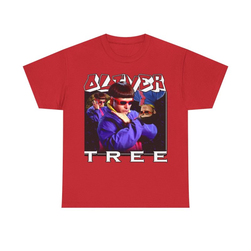 Oliver Tree Rip Heavy Cotton Tee | Vintage Bootleg Tour Aesthetic Graphic T-Shirt | Retro 90s Multi Angle Music Fan Apparel