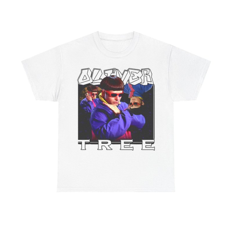Oliver Tree Rip Heavy Cotton Tee | Vintage Bootleg Tour Aesthetic Graphic T-Shirt | Retro 90s Multi Angle Music Fan Apparel