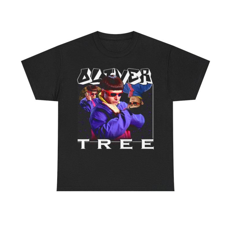 Oliver Tree Rip Heavy Cotton Tee | Vintage Bootleg Tour Aesthetic Graphic T-Shirt | Retro 90s Multi Angle Music Fan Apparel