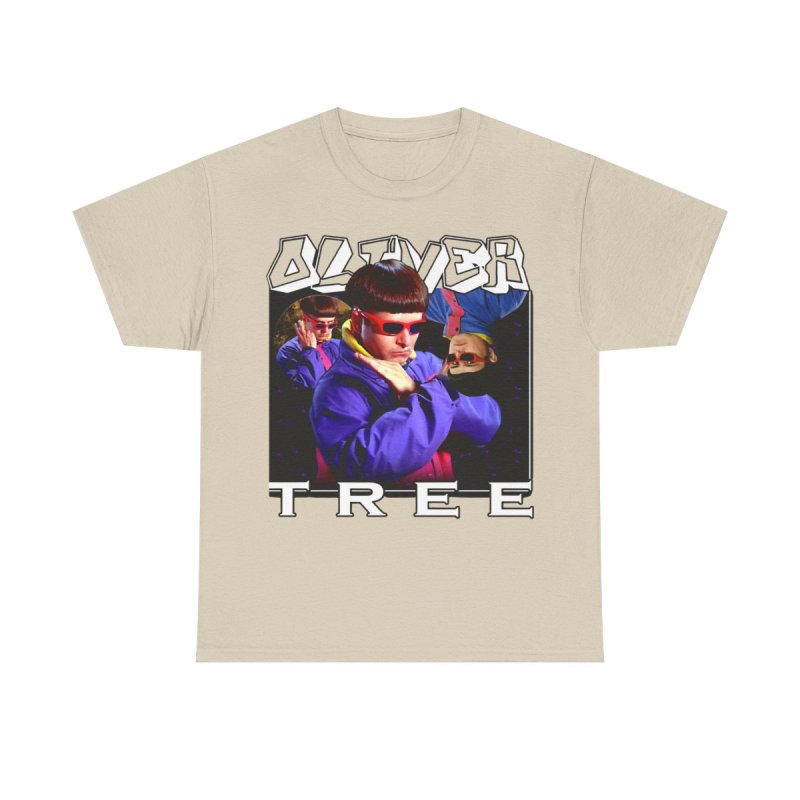 Oliver Tree Rip Heavy Cotton Tee | Vintage Bootleg Tour Aesthetic Graphic T-Shirt | Retro 90s Multi Angle Music Fan Apparel