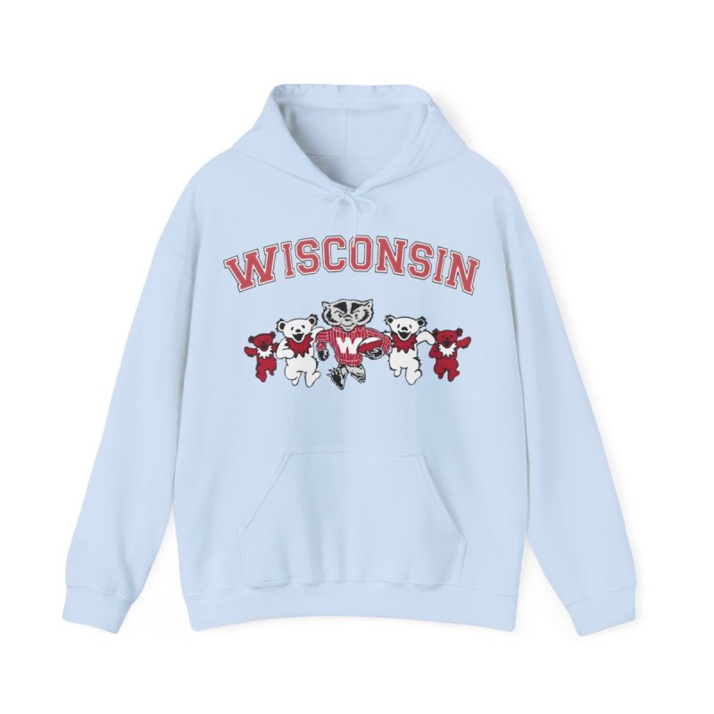 University of Wisconsin-Madison Hoodie | UW Madison Bucky Badger & Bears Sweatshirt | Vintage Wisconsin Varsity Pullover