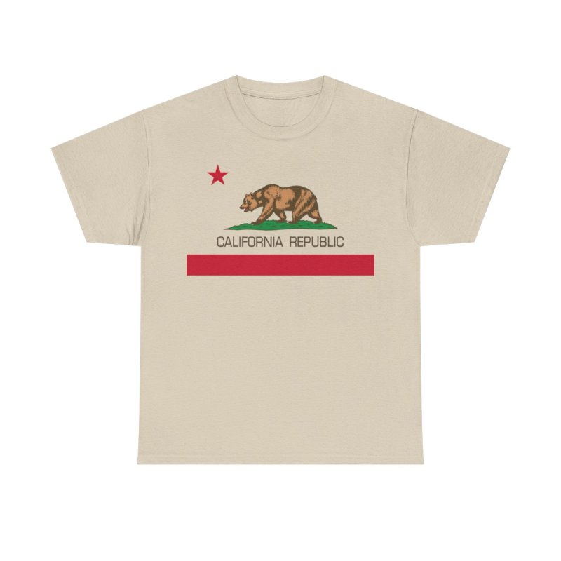 California Republic State Flag T-Shirt | Grizzly Bear Vintage Graphic Tee | CA Republic Bear Flag Revolt Shirt