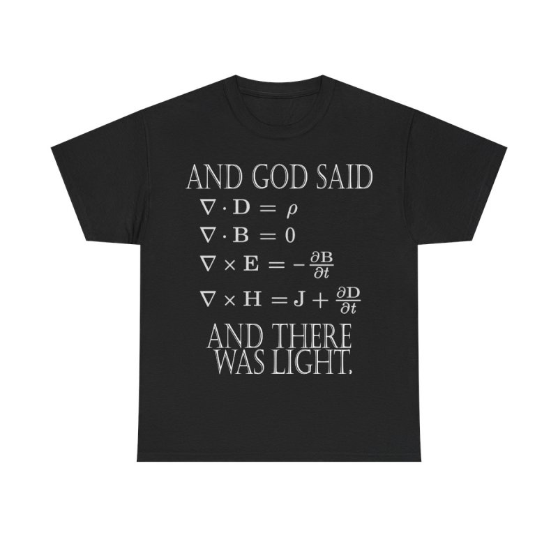 Maxwell's Equations T-Shirt | "And God Said..." Physics Humor Tee