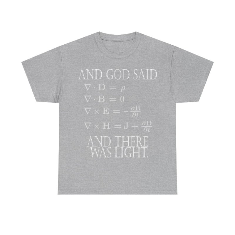 Maxwell's Equations T-Shirt | "And God Said..." Physics Humor Tee