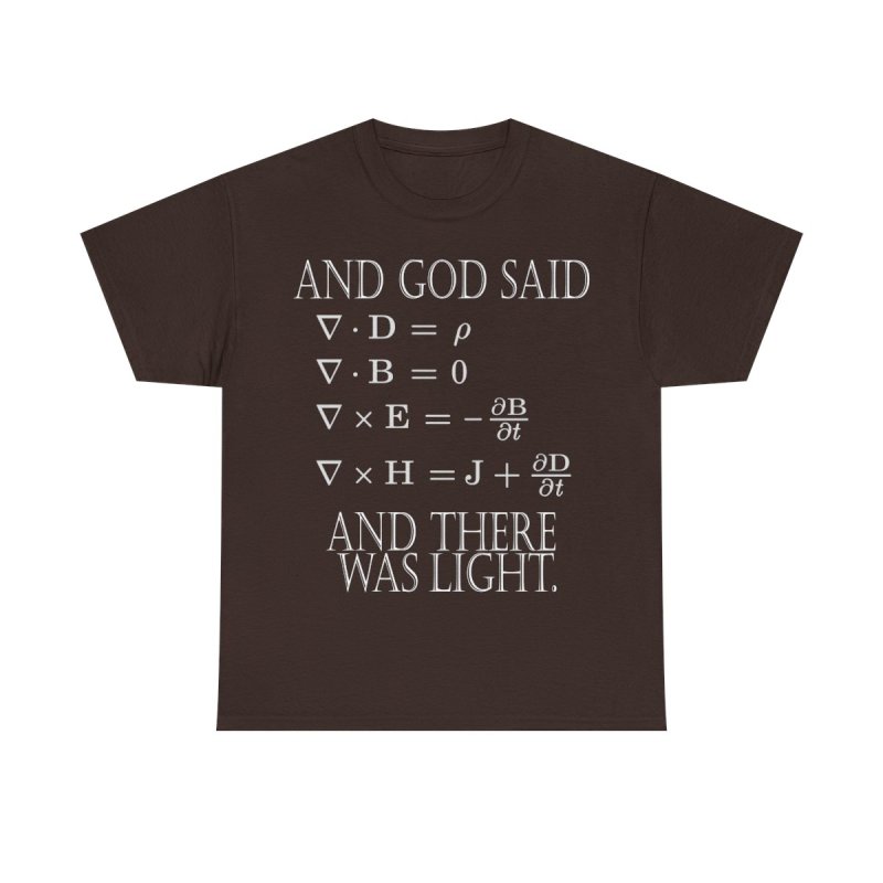 Maxwell's Equations T-Shirt | "And God Said..." Physics Humor Tee