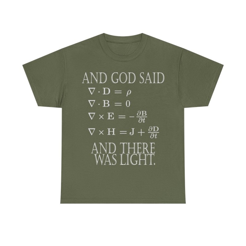 Maxwell's Equations T-Shirt | "And God Said..." Physics Humor Tee