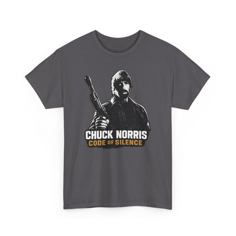 Chuck Norris Code of Silence T-Shirt | Classic Action Movie | Retro Stencil Legend Action Shirt