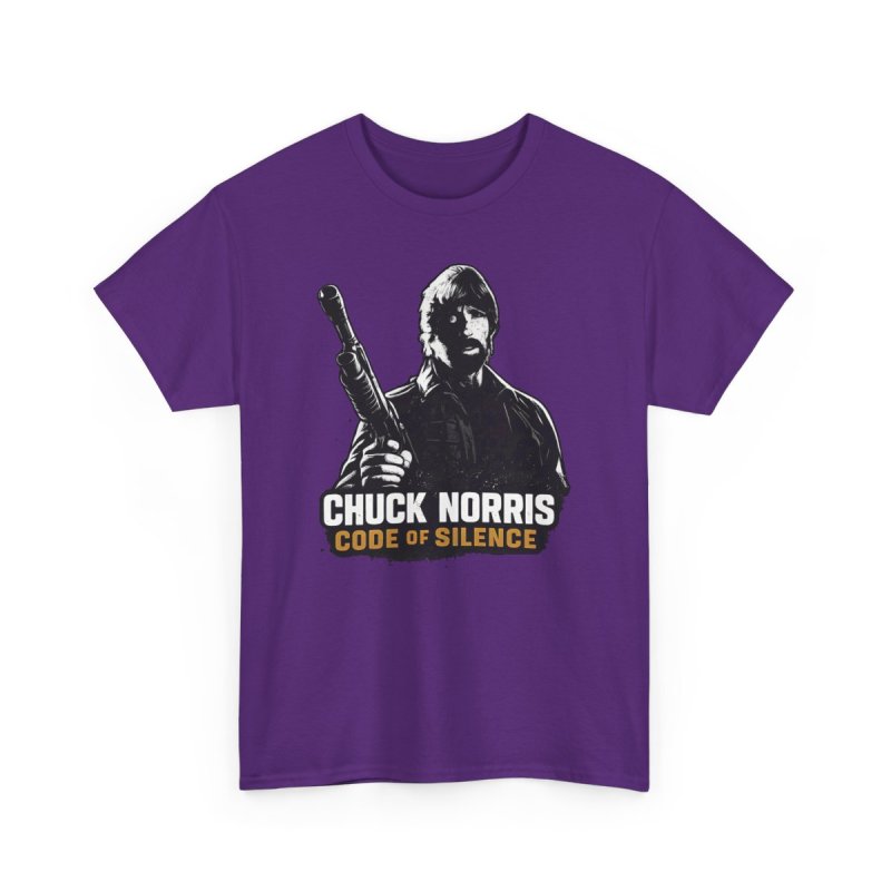 Chuck Norris Code of Silence T-Shirt | Classic Action Movie | Retro Stencil Legend Action Shirt