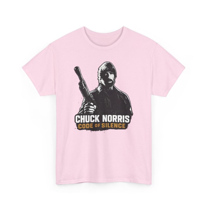 Chuck Norris Code of Silence T-Shirt | Classic Action Movie | Retro Stencil Legend Action Shirt