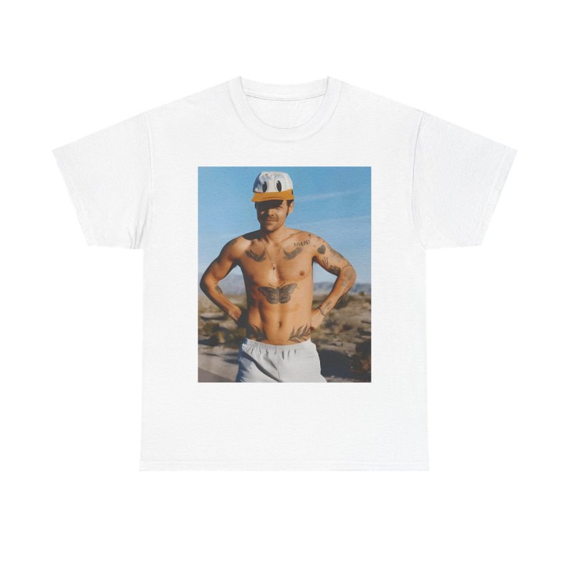 Harry Styles Retro Viral Fashion Portrait Graphic T-Shirt | Iconic Summer Aesthetic Pop Music Fan Apparel