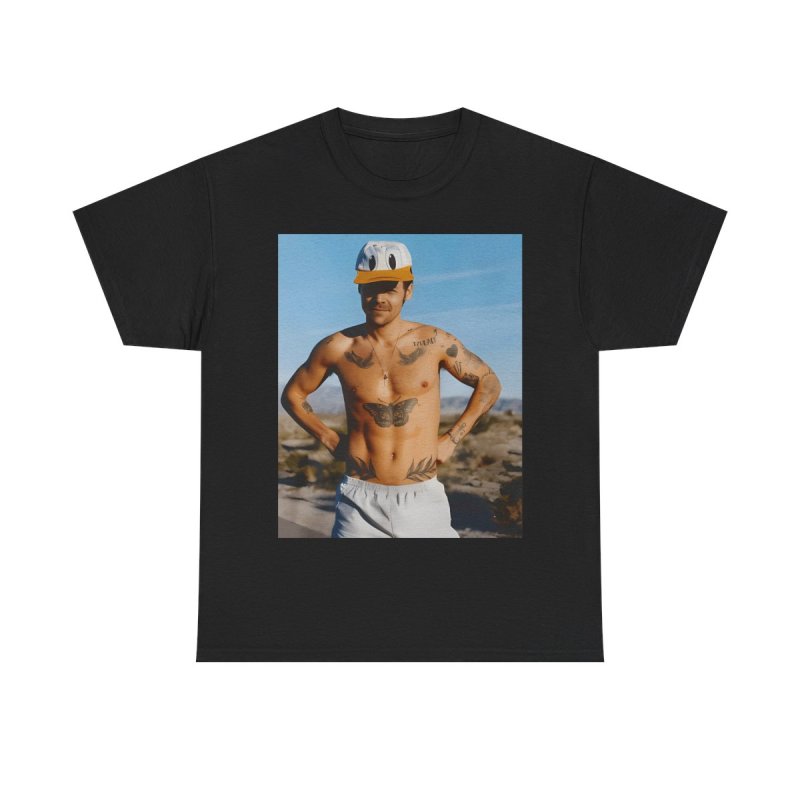 Harry Styles Retro Viral Fashion Portrait Graphic T-Shirt | Iconic Summer Aesthetic Pop Music Fan Apparel