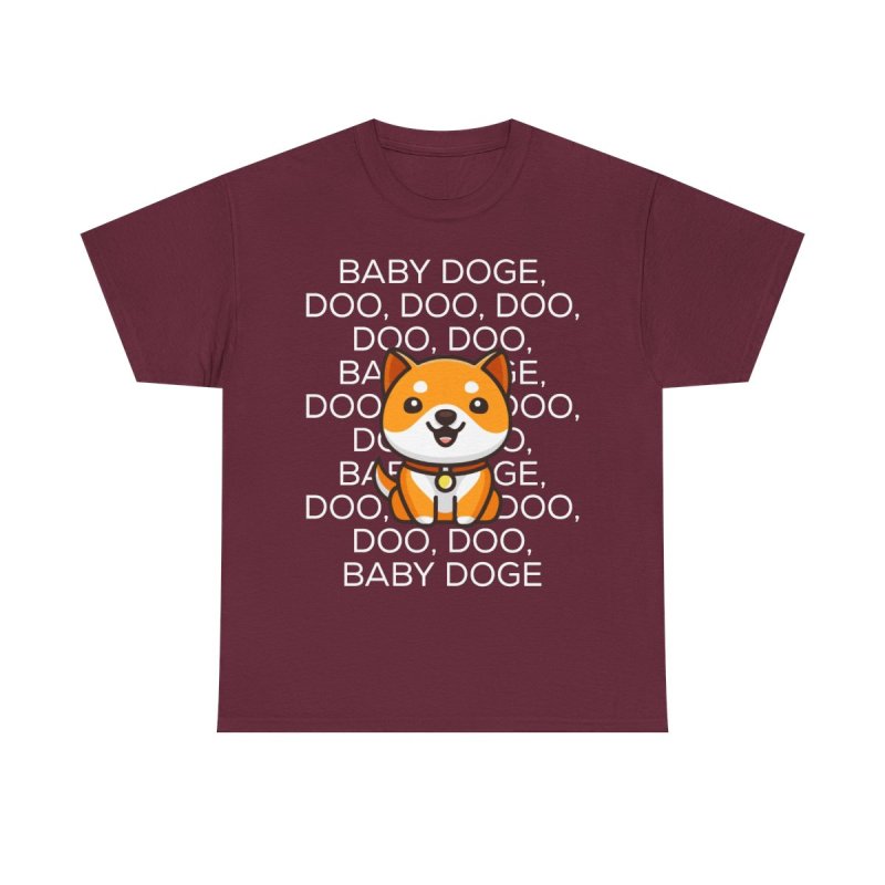 Baby Doge Doo Doo Doo Crypto Meme T-Shirt | Viral Song Parody Heavy Cotton Tee