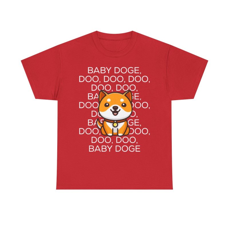 Baby Doge Doo Doo Doo Crypto Meme T-Shirt | Viral Song Parody Heavy Cotton Tee