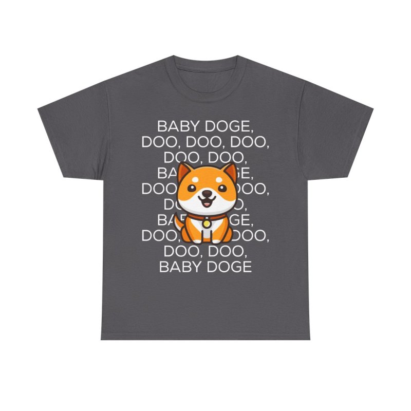 Baby Doge Doo Doo Doo Crypto Meme T-Shirt | Viral Song Parody Heavy Cotton Tee