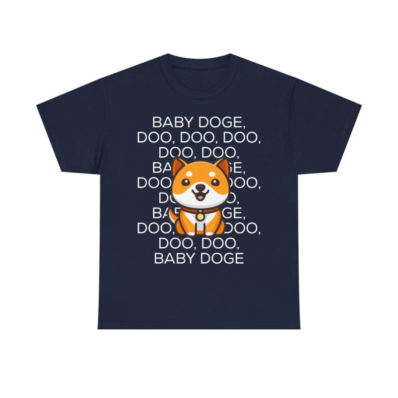 Baby Doge Doo Doo Doo Crypto Meme T-Shirt | Viral Song Parody Heavy Cotton Tee