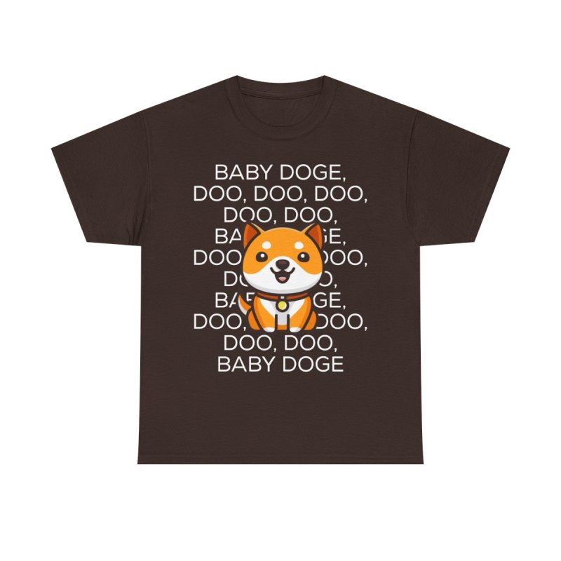 Baby Doge Doo Doo Doo Crypto Meme T-Shirt | Viral Song Parody Heavy Cotton Tee