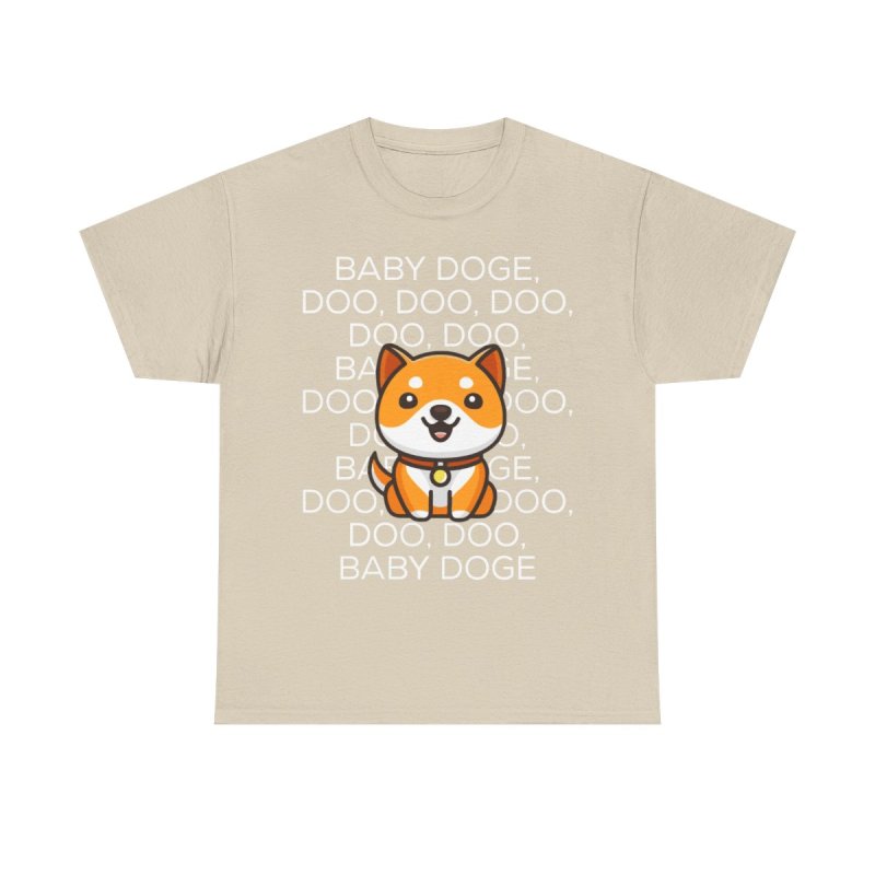 Baby Doge Doo Doo Doo Crypto Meme T-Shirt | Viral Song Parody Heavy Cotton Tee