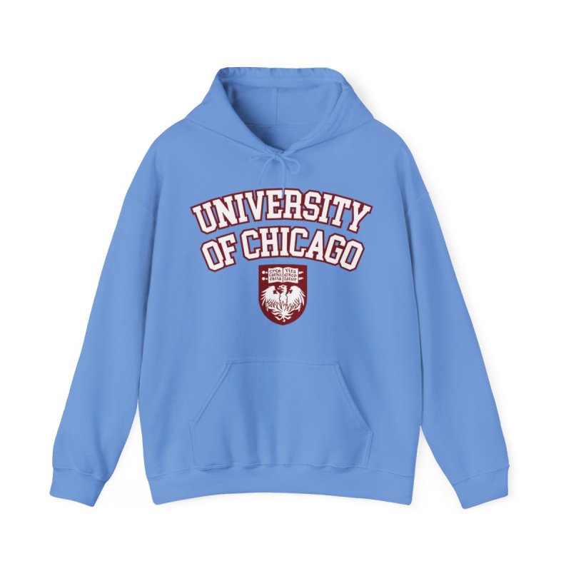University of Chicago Hoodie | UChicago Maroons Collegiate Sweatshirt | Vintage Campus Crest Hoodie | UChicago Varsity Red Pullover