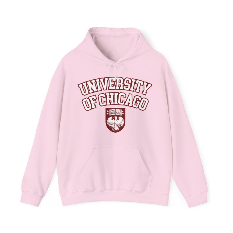 University of Chicago Hoodie | UChicago Maroons Collegiate Sweatshirt | Vintage Campus Crest Hoodie | UChicago Varsity Red Pullover