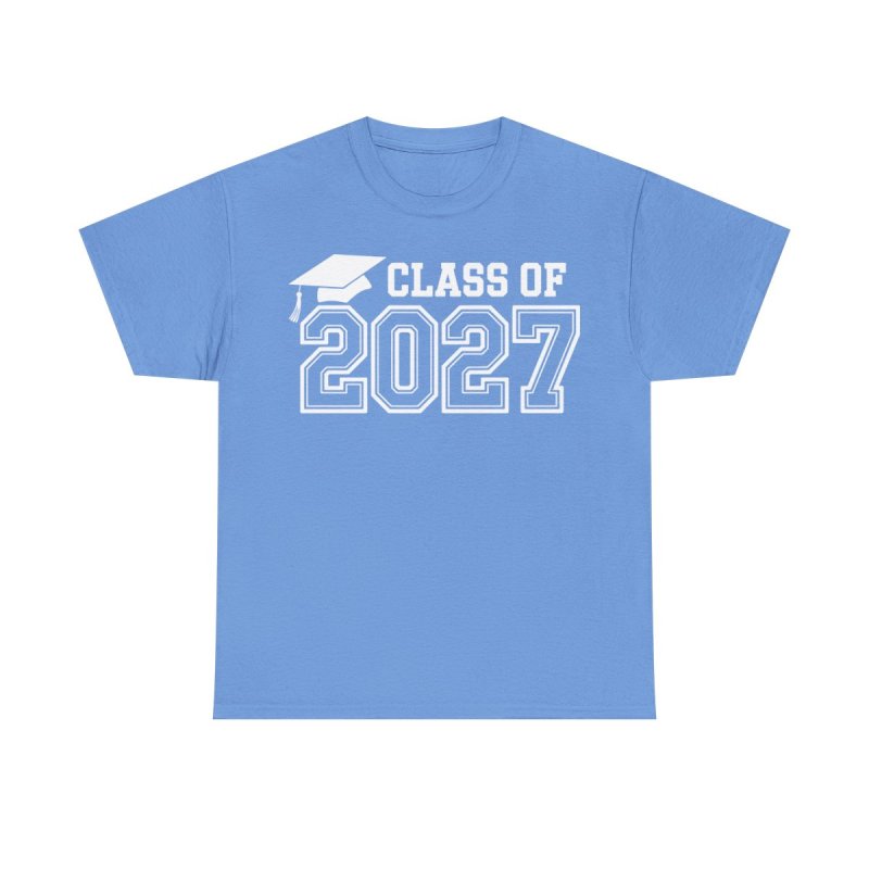 Class of 2027 T-Shirt | Graduation Cap Academic Graphic Tee | Senior Year Milestone Shirt