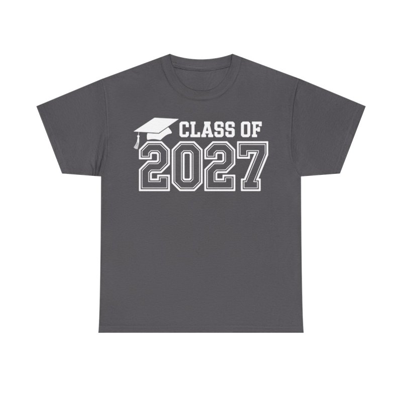 Class of 2027 T-Shirt | Graduation Cap Academic Graphic Tee | Senior Year Milestone Shirt