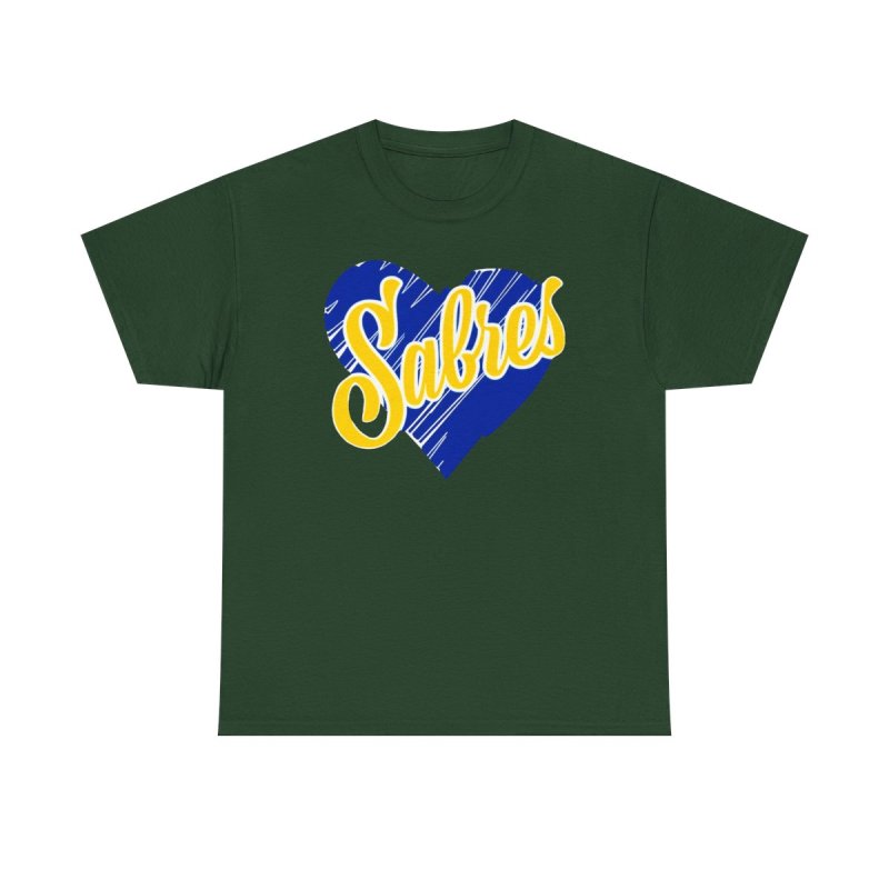 Buffalo Sabres Heart Script | NHL Buffalo Hockey Apparel