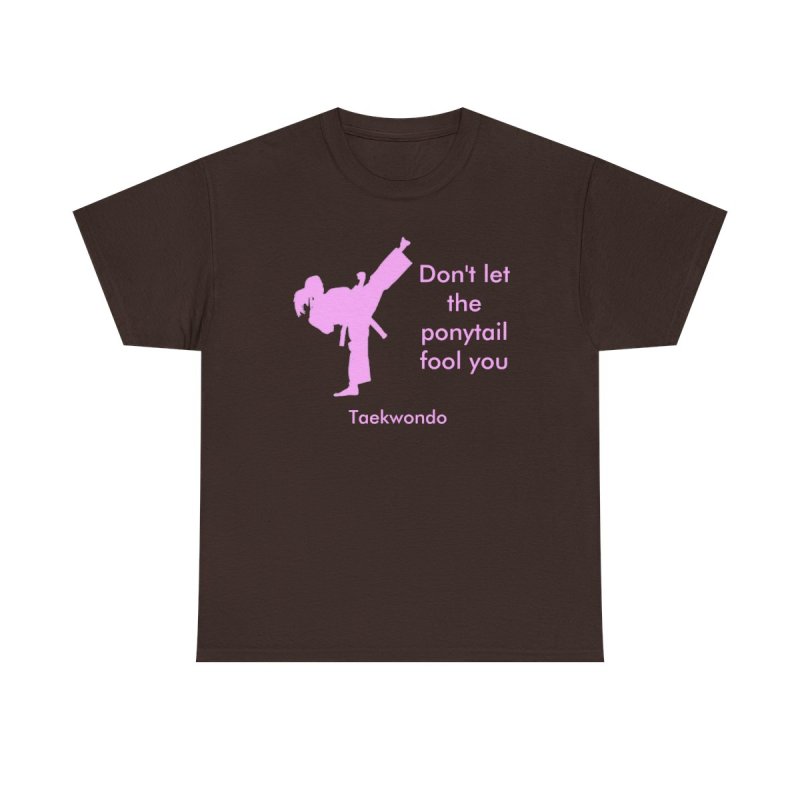 Taekwondo Girl Power T-Shirt | "Don't Let the Pigtails Fool You" Fighter Tee