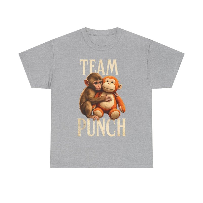 Team Punch Baby Monkey T-Shirt | Lonely Orphaned Monkey & Plush Surrogate Graphic Tee