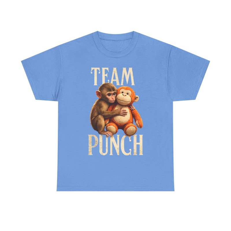 Team Punch Baby Monkey T-Shirt | Lonely Orphaned Monkey & Plush Surrogate Graphic Tee