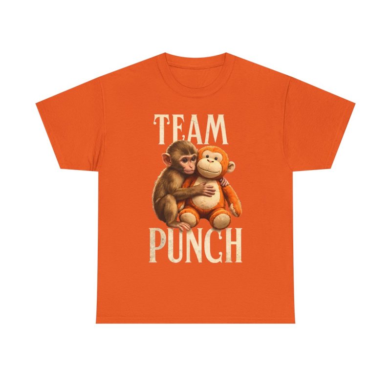 Team Punch Baby Monkey T-Shirt | Lonely Orphaned Monkey & Plush Surrogate Graphic Tee