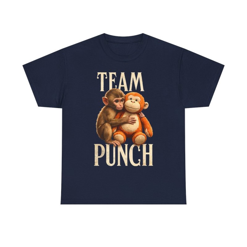 Team Punch Baby Monkey T-Shirt | Lonely Orphaned Monkey & Plush Surrogate Graphic Tee
