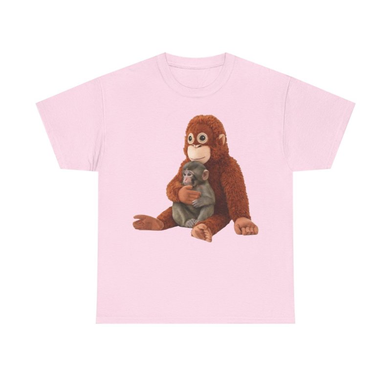 Punch the Abandoned Baby Monkey T-Shirt | Viral Orphaned Monkey & Plush Friend Graphic Tee | Heartwarming Animal Rescue