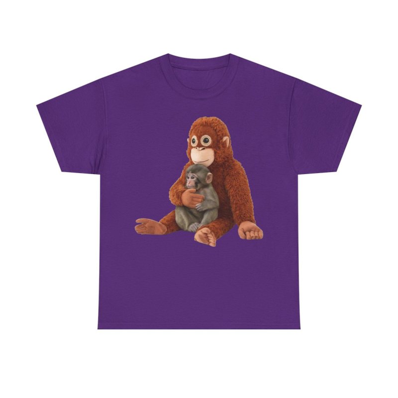 Punch the Abandoned Baby Monkey T-Shirt | Viral Orphaned Monkey & Plush Friend Graphic Tee | Heartwarming Animal Rescue