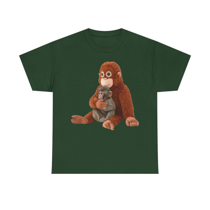 Punch the Abandoned Baby Monkey T-Shirt | Viral Orphaned Monkey & Plush Friend Graphic Tee | Heartwarming Animal Rescue